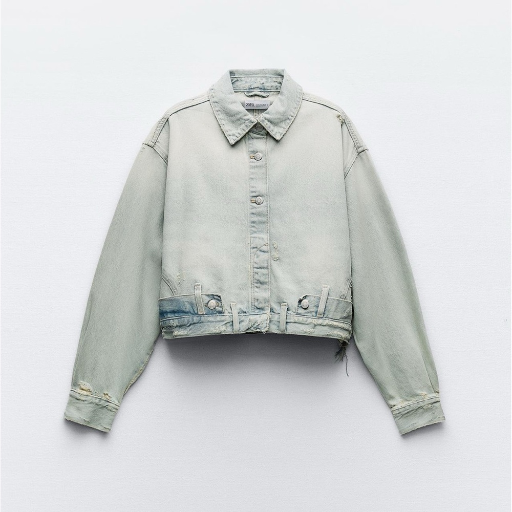 Zara Denim Jacket with Pant Style Waist